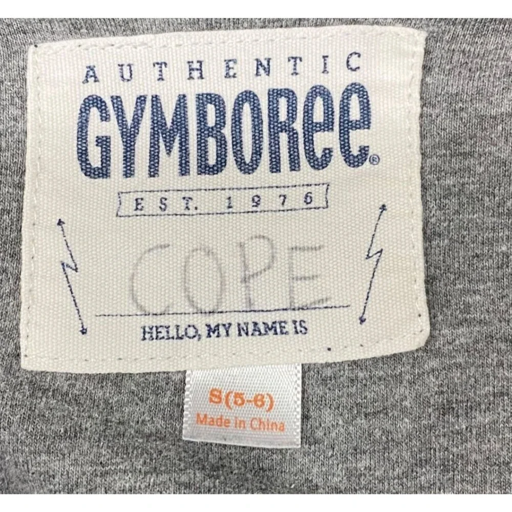 Gymboree Boys Hooded Jacket Lined Coat Tan Navy Size 5-6 Fall Winter Pre-Owned